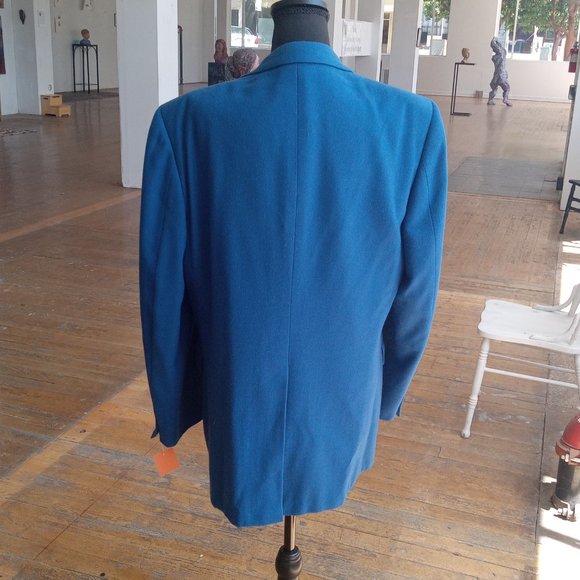 Royal Blue Saks 5th Avenue Cashmere Blazer - Picture 2 of 5